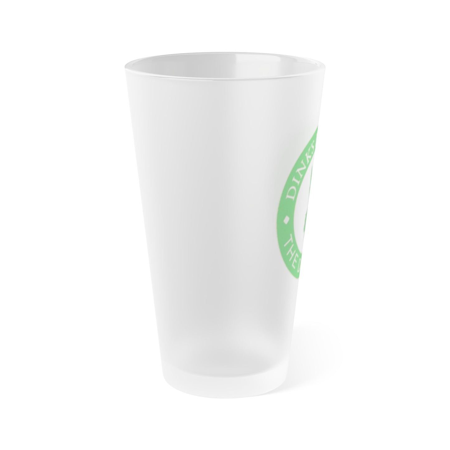 Frosted Pint Glass - Dink's Dankery - 16oz Party Glass for Cannabis Lovers